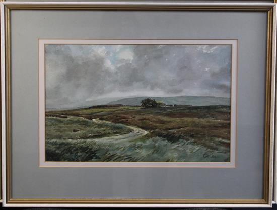 Joseph Pighills (1902-1984) Moorland scenes, largest 13 x 19in.